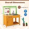 Wooden Outdoor Mud Kitchen Playset for Kids with Dual Stoves Oven Sink and Cooking Accessories